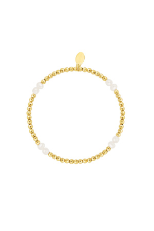 Bracelet Pearl Mix Couleur Or Acier Inoxydable h5 Image4