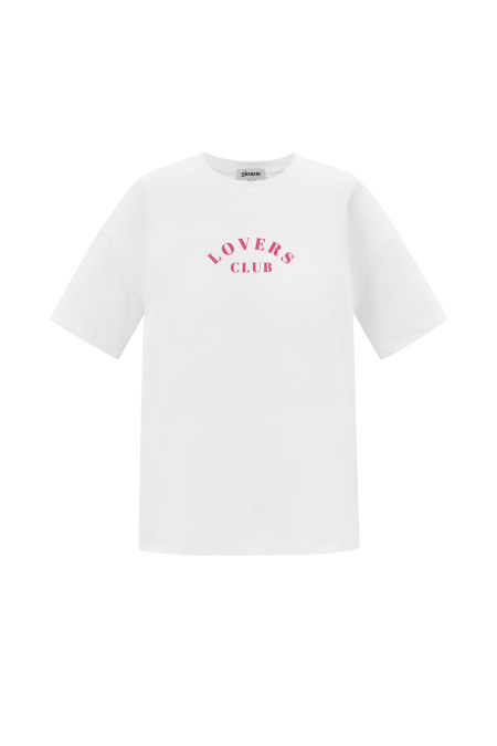 Cotton T-shirt Femme Casual Letters 2