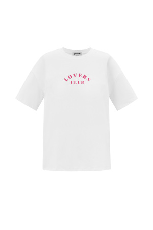 Cotton T-Shirt Femme Casual Letters h5