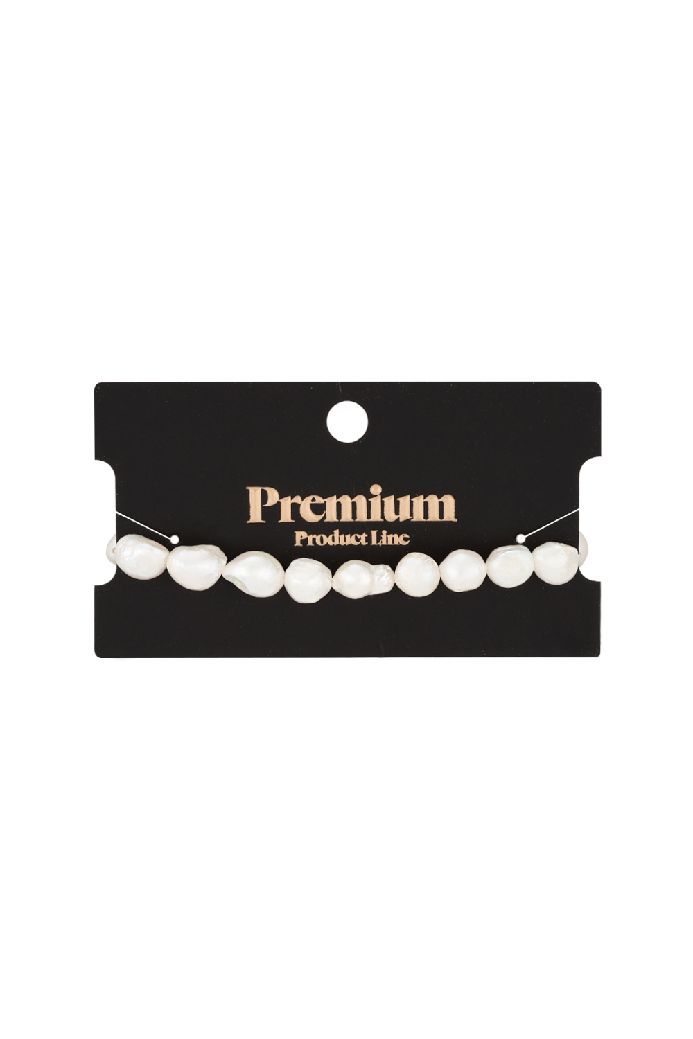 Bracelet Perle Fermeture Coeur Couleur Or Acier Inoxydable Image3