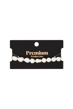 Bracelet Perle Fermeture Coeur Couleur Or Acier Inoxydable h5 Image3