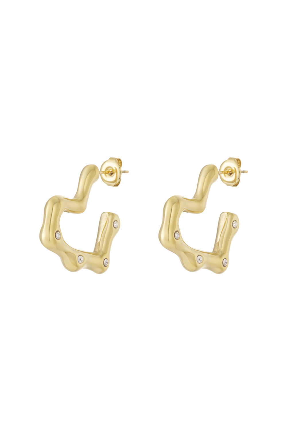 Boucles D'Oreilles Créoles En Acier Inoxydable Cœur Daily Daily Bijoux Pour Femmes 