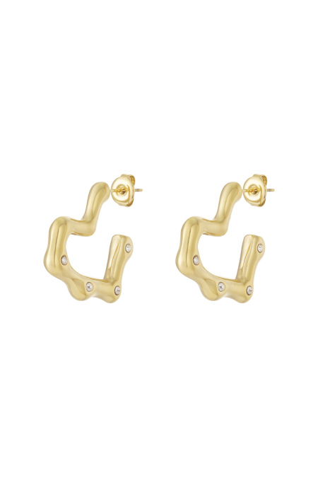 Boucles d'oreilles créoles en acier inoxydable Cœur Daily Daily Bijoux pour femmes