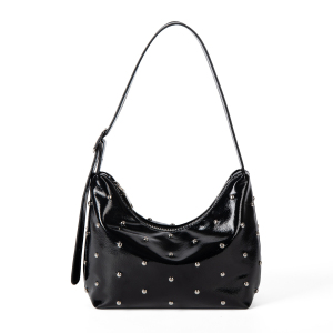 Sac Bandoulière Femme Simple Series, Couleur Unie Décontractée, Rivets, En Pu. h5 