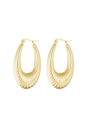 Boucles D'oreilles Ovales Géométriques En Acier Inoxydable h5 