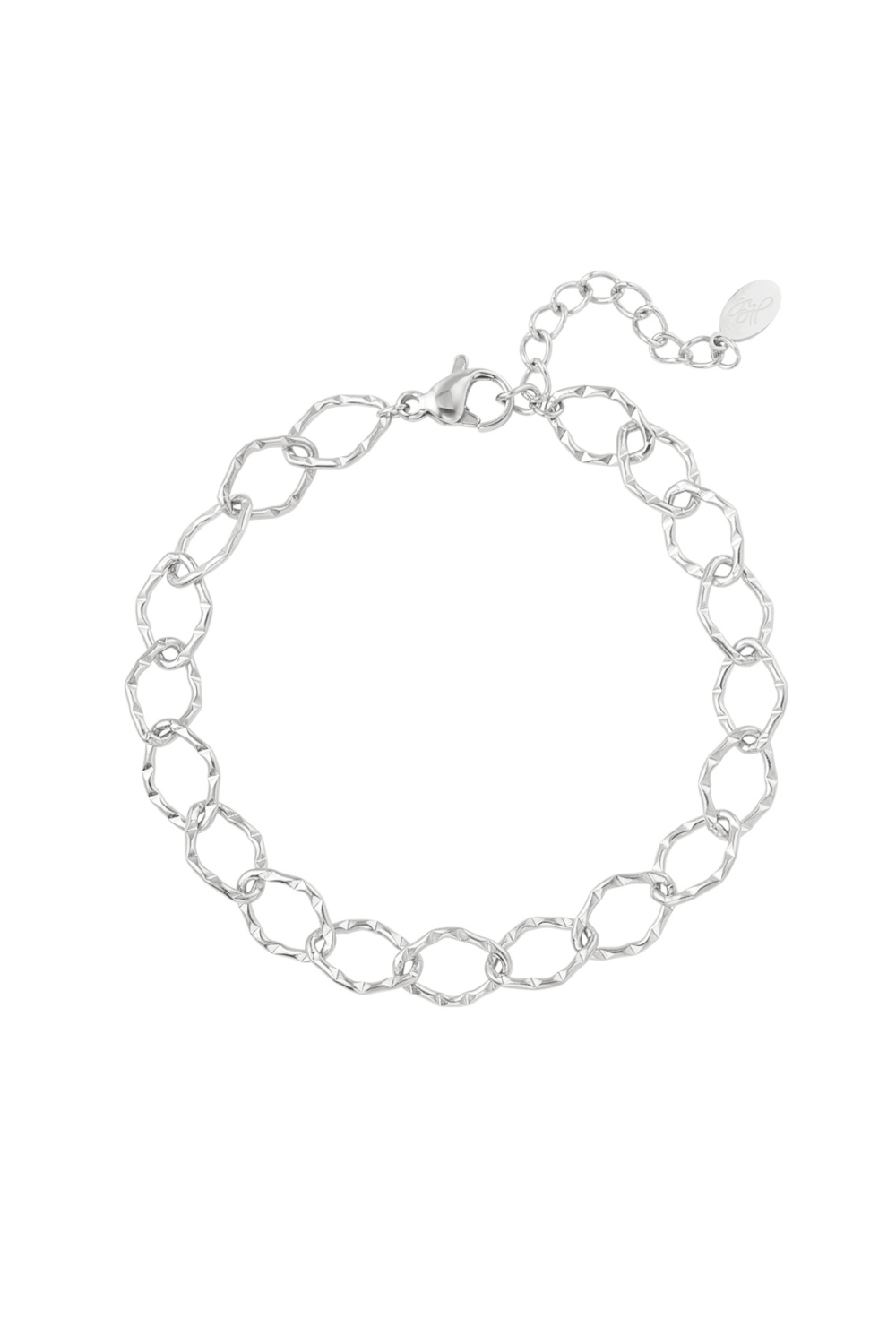Bracelet Maillons Ronds - Argent Argenté Acier Inoxydable 