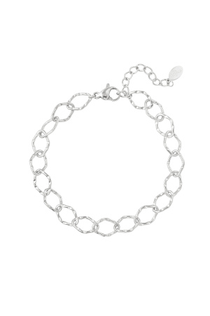 Bracelet Maillons Ronds - Argent Argenté Acier Inoxydable h5 
