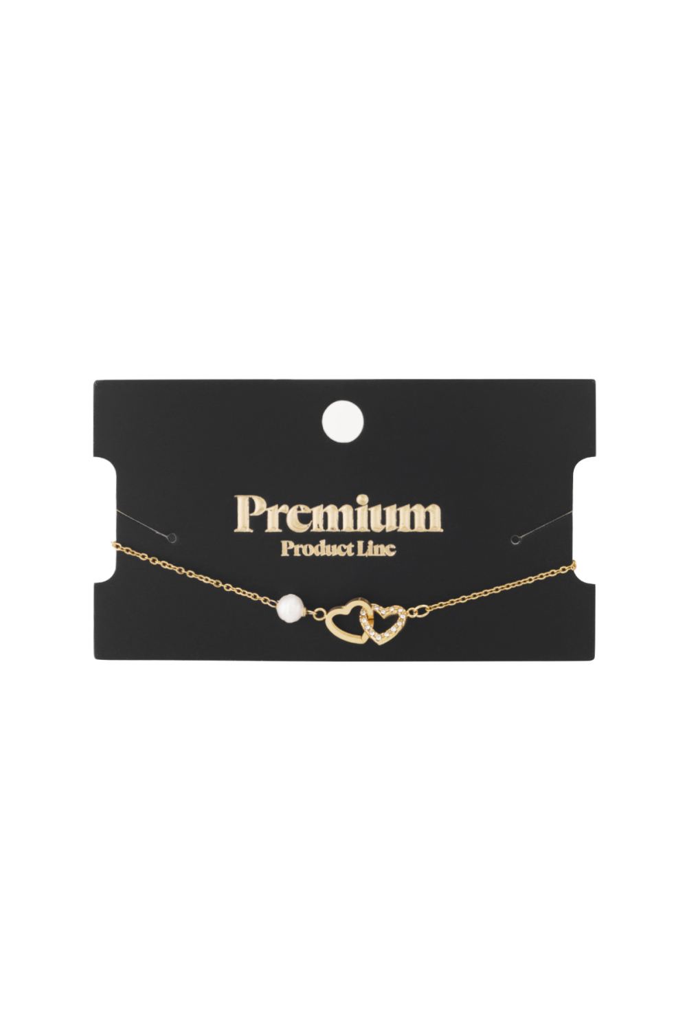 Bracelet Pour Toujours Coeurs - Acier Inoxydable Doré Image3