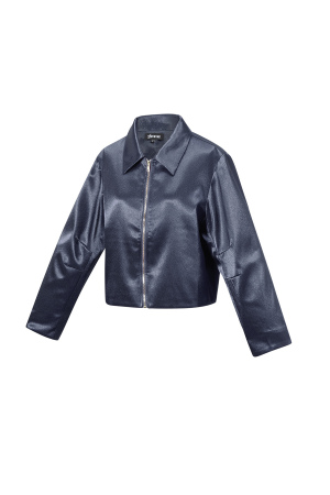 Tissu Polyester Fibre Veste Femme Casual Automne/Hiver Couleur Unie h5 Image2