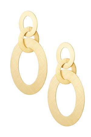 Boucles D'oreilles Gros Maillon - Doré Acier Inoxydable h5