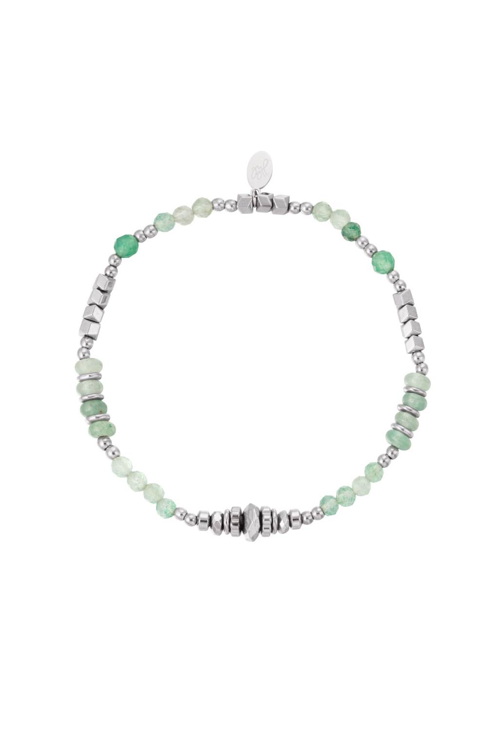 Bracelet Bead Party - Vert & Doré Acier Inoxydable 