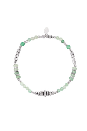 Bracelet Bead Party - Vert & Doré Acier Inoxydable h5 