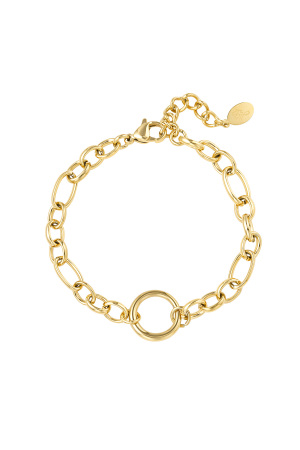 Bracelet Lien Rond - Couleur Or Acier Inoxydable h5 