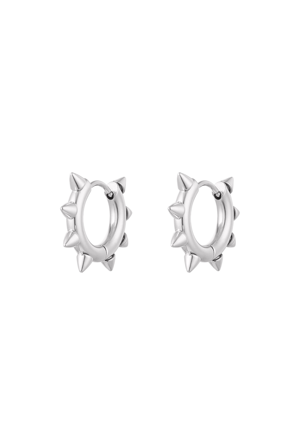 Boucles D'oreilles Petites Pointes Rondes - Argentées Acier Inoxydable