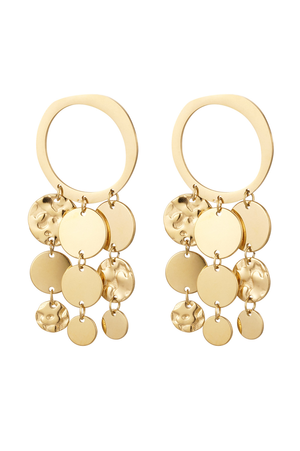 Boucles D'oreilles Guirlandes Joyeuses - Doré Acier Inoxydable 