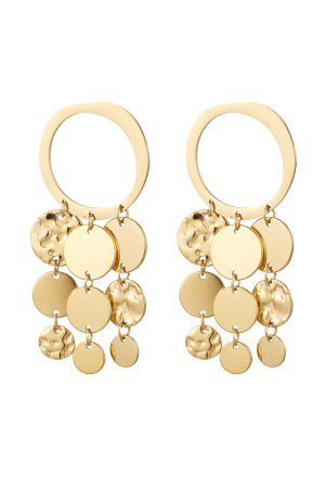 Boucles D'oreilles Guirlandes Joyeuses - Doré Acier Inoxydable h5 