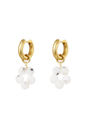 Boucles D'oreilles Fleur Perlée h5 