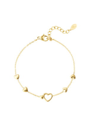 Bracelet Tout Ce Dont Vous Avez Besoin C'est De L'amour - Couleur Or (Pack With Plastic Bag) h5 