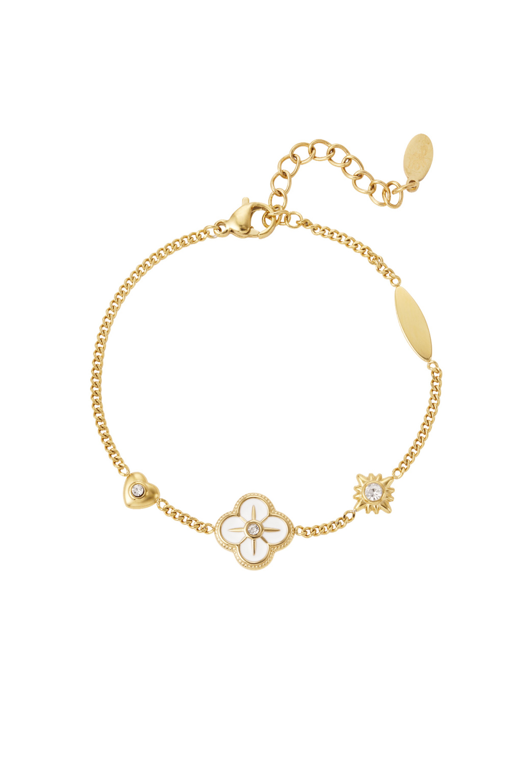 Bracelet Charms Détails Blancs 