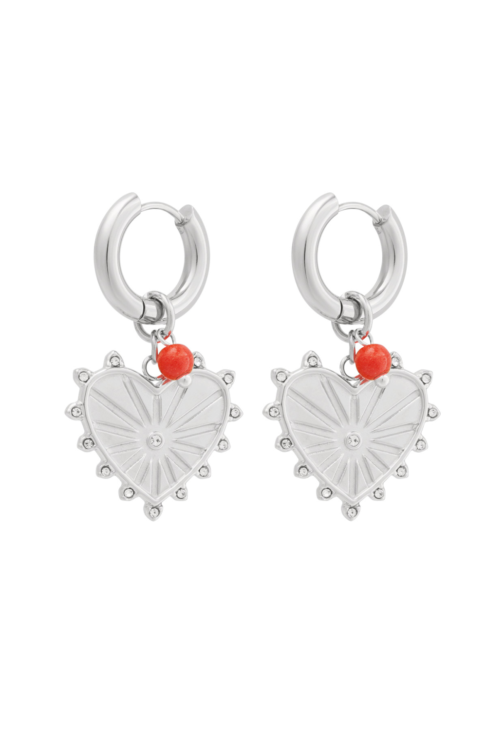 Boucles D'oreilles Coeur Avec Pointes 