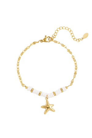 Bracelet Perles Et Étoile De Mer - Doré h5