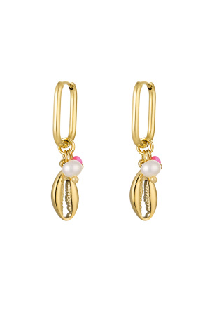 Boucles D'oreilles Coquillage Avec Perles h5 