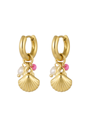 Boucles D'oreilles Perles Avec Coquillage h5 