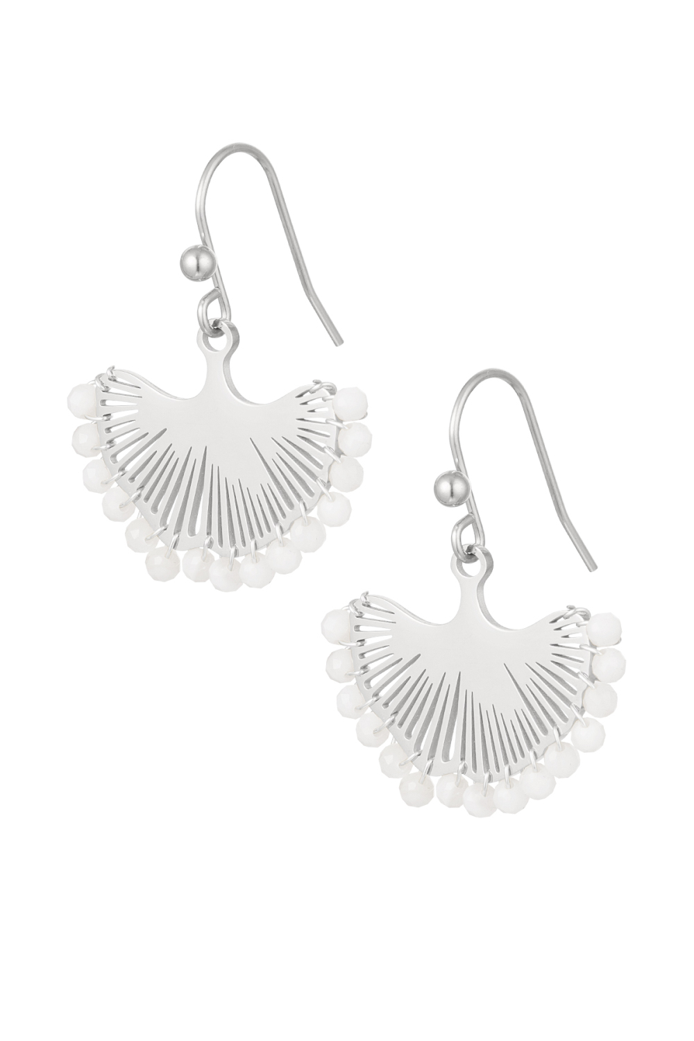 Boucles D'oreilles Coquillage Avec Perles - Doré Acier Inoxydable