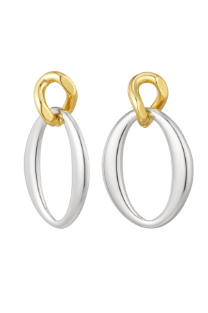 Boucles D'couleur Oreilles Pendentif Tcouleur Orsadé - Argent/Couleur Or h5 