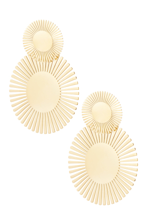 Boucles D'couleur Oreilles Soleil & Soleil - Couleur Or Acier Inoxydable h5 