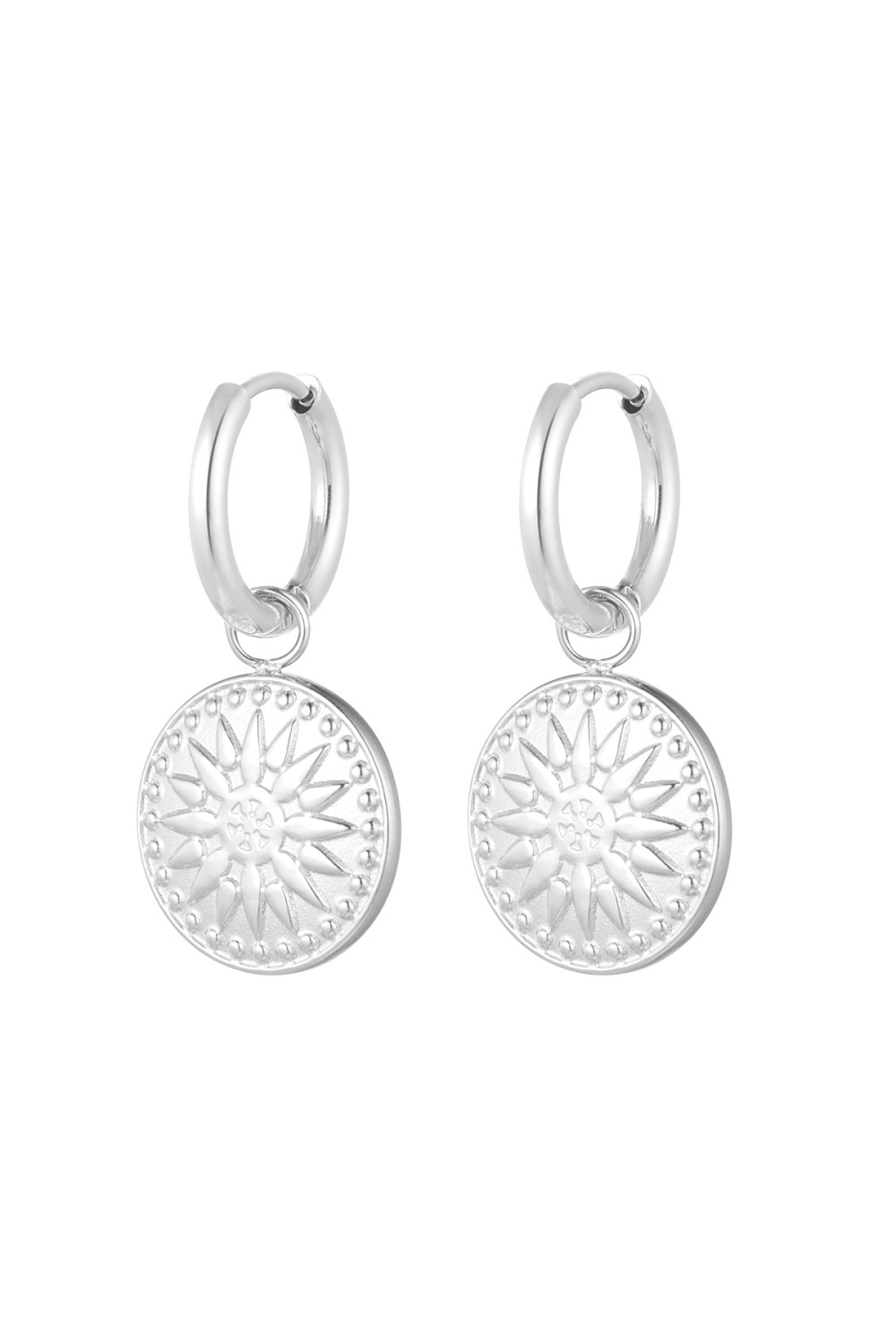 Boucles D'oreilles Pièce Ronde 