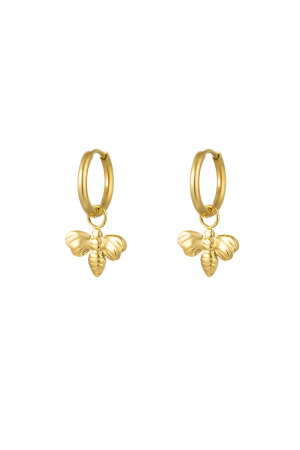 Boucles D'oreilles Avec Breloque &Quot;Abeille&Quot; h5 