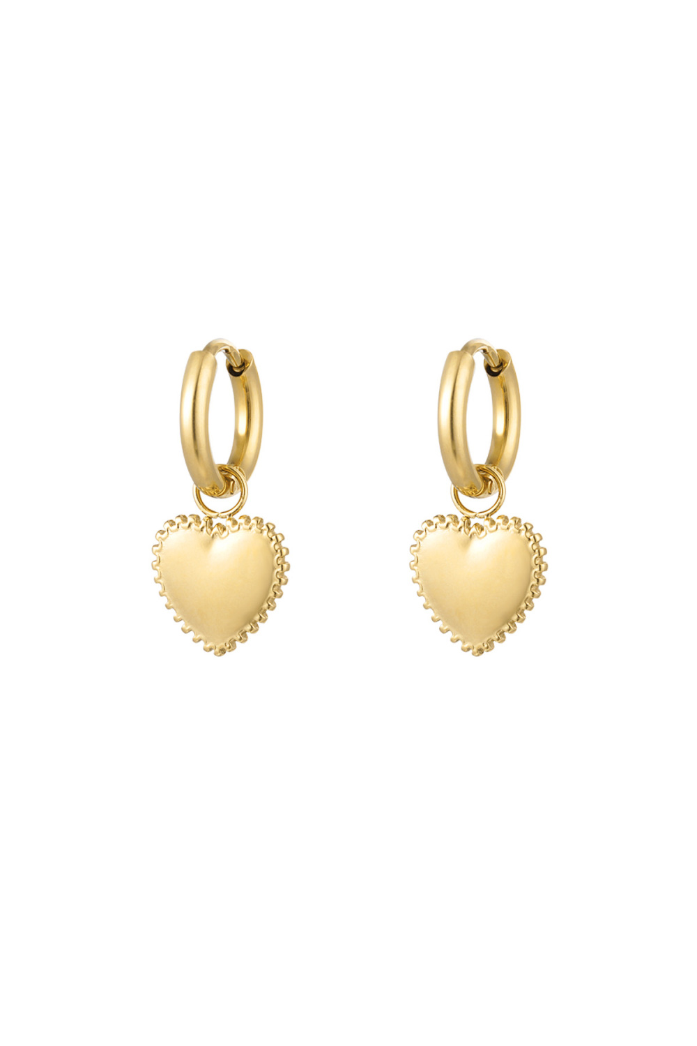 Boucles D'oreilles Coeur Décoré Petit 