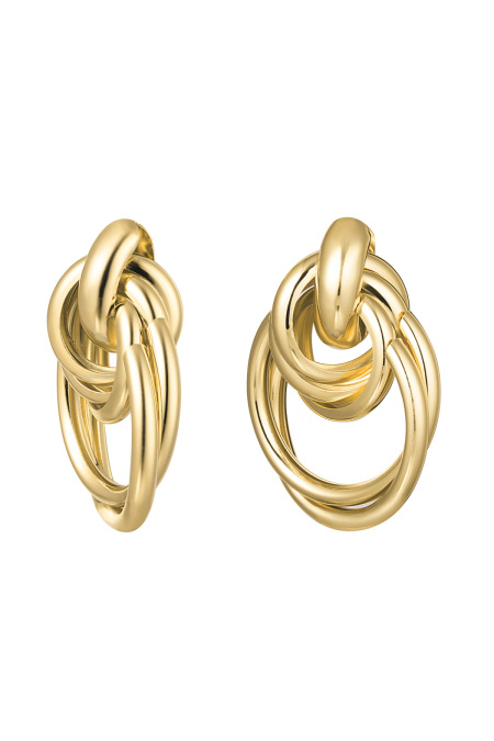 Boucles d'oreilles créoles différentes - Métal doré