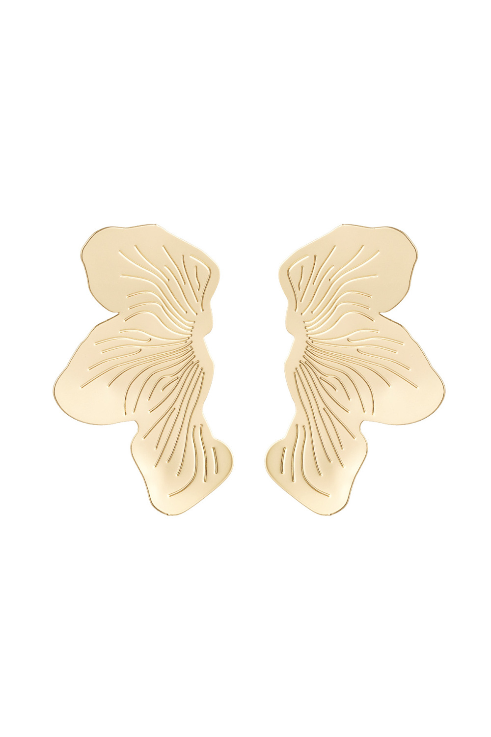 Clous D'oreilles Aspect Papillon - Cuivre Doré