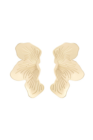 Clous D'oreilles Aspect Papillon - Cuivre Doré h5