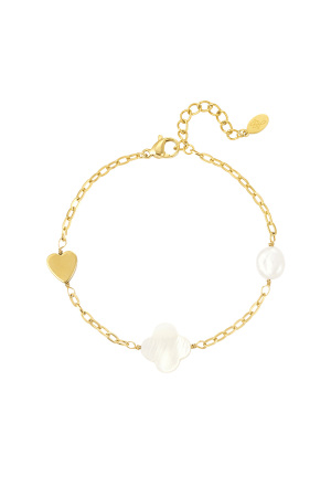 Bracelet Perle, Coeur & Trèfle h5 