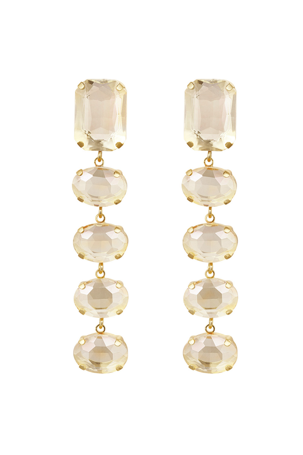 Boucles D'oreilles Perles De Verre Party - Cuivre Doré 