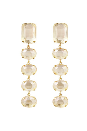 Boucles D'oreilles Perles De Verre Party - Cuivre Doré h5 