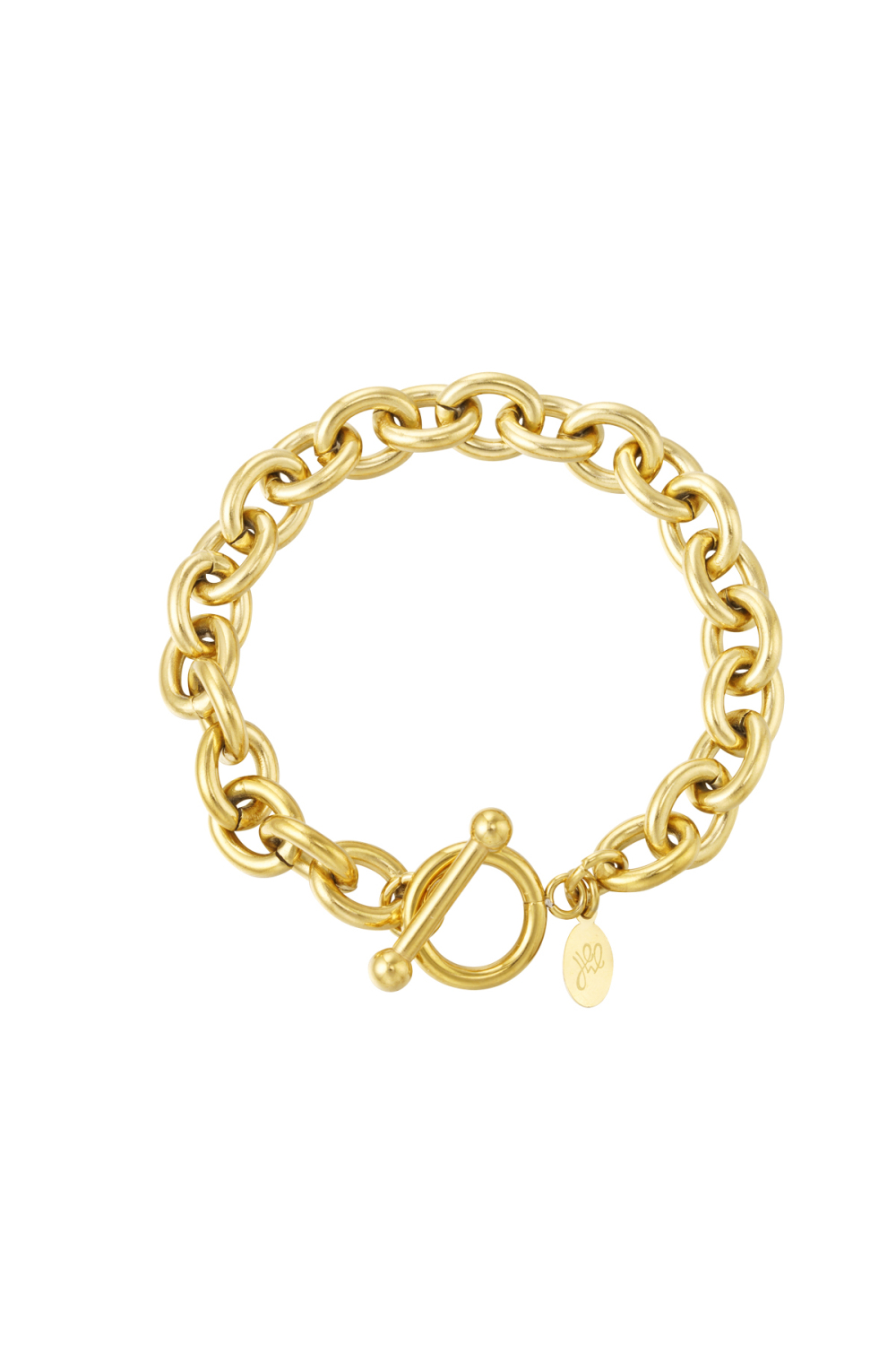 Bracelet À Maillons Fermoir Rond 