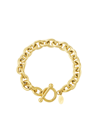 Bracelet À Maillons Fermoir Rond h5 