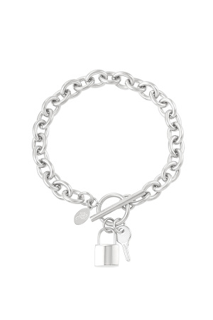 Bracelet Gros Maillons Avec Clé & Cadenas h5 