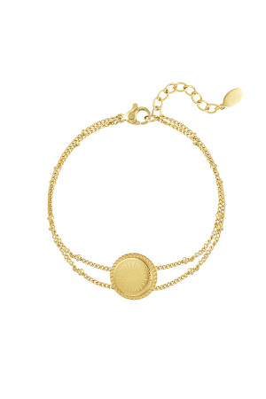Bracelet Double Maillons Avec Pièce h5 