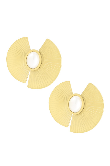 boucles d'oreilles demi-cercles avec perle
