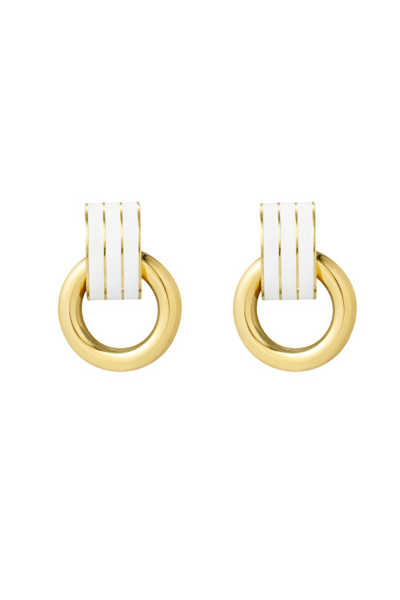 Boucle D'oreille Double Couche Bleu
