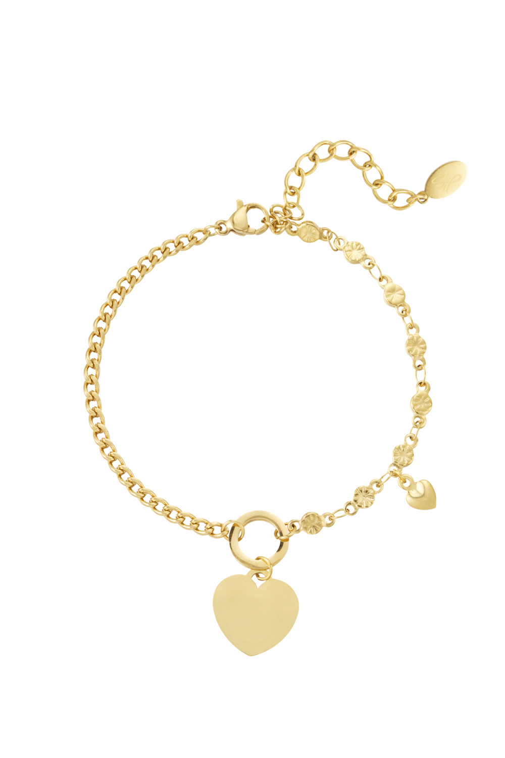 Bracelet Maillons Avec Coeur 