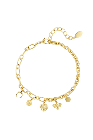 Bracelet Différents Maillons Avec Breloques h5 