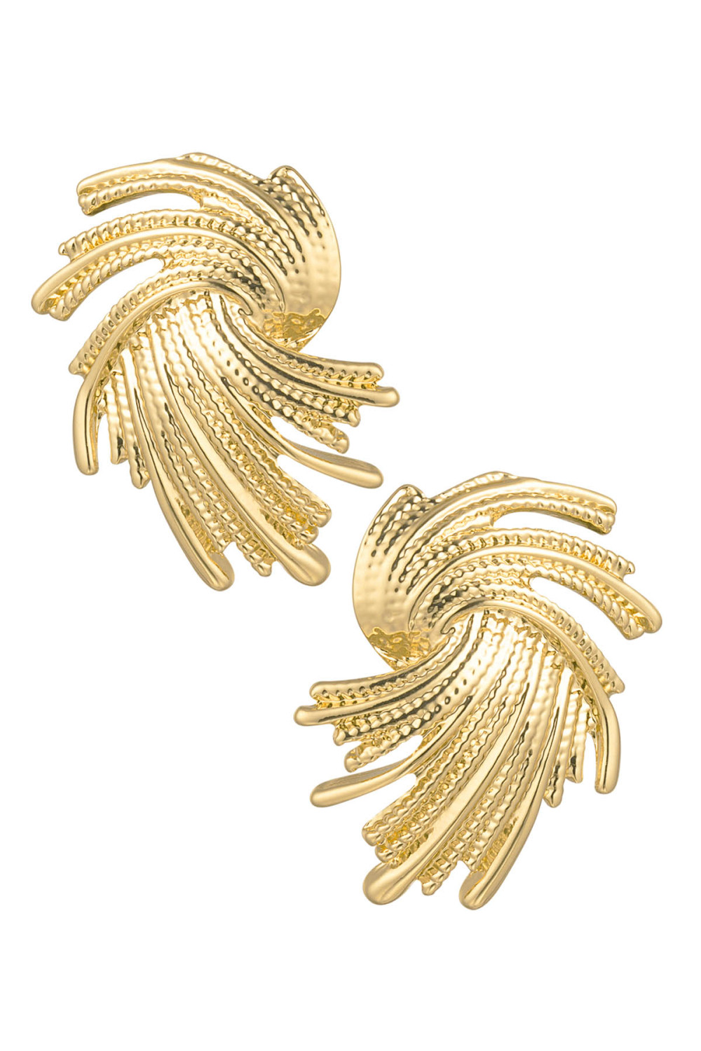 Boucles D'couleur Oreilles Twizzel Avec Imprimé - Alliage D'couleur Or 
