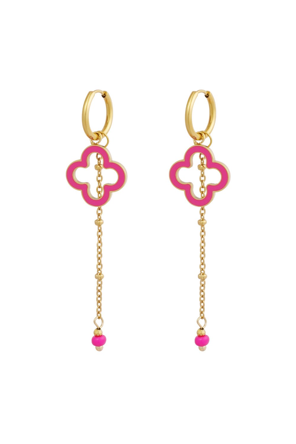Boucles D'couleur Oreilles Trèfle De Minuit
