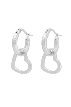 Boucles D'oreilles Torsadées Avec Coeur h5